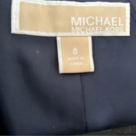 MICHAEL Michael Kors Green Paisley Blazer with Navy Trim - Picture 6 of 10
